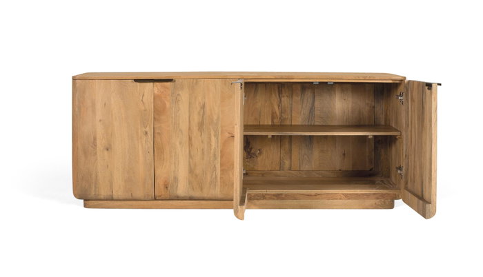 GINER Y COLOMER Buffet en bois de manguier naturel avec 4 portes